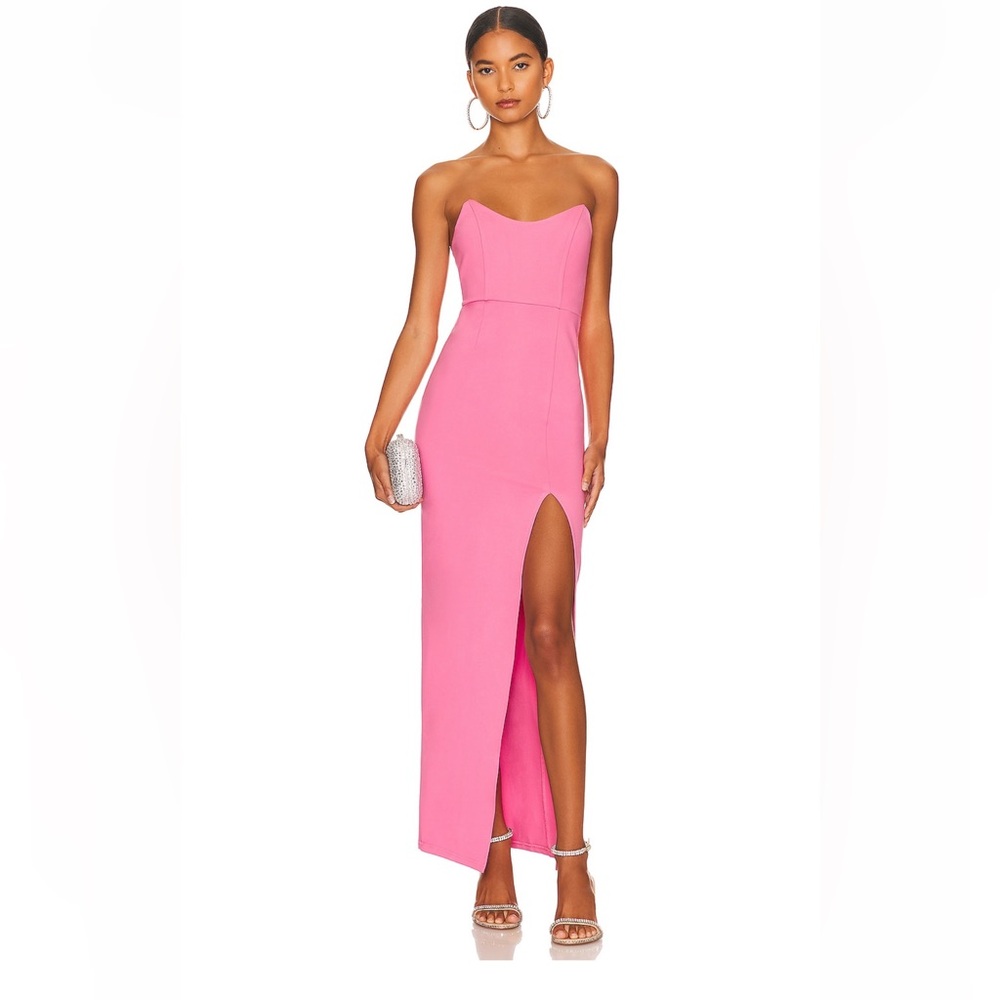 Ryleigh Strapless Maxi Dress in Pink